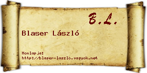 Blaser László névjegykártya