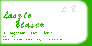 laszlo blaser business card